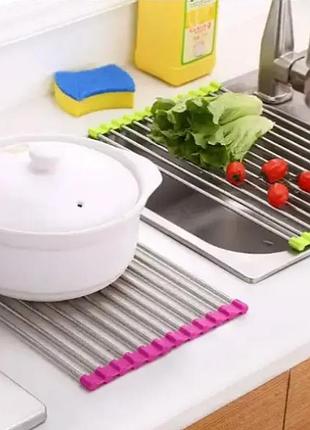 Сушарка для посуду wash basin dryer на раковину, складана сушарка-решітка на мийку, колір уточнюйте