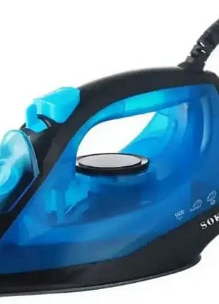 Утюг электрический sokany sk-11005 для эффективной глажки, керамическое покрытие подошвы, 1600 вт