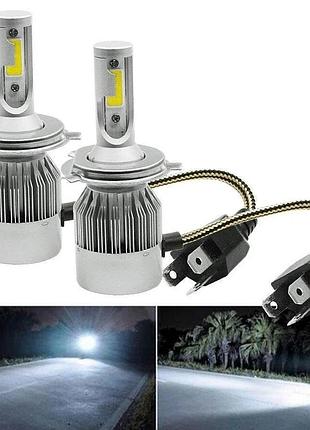 Комплект автомобільні led ламп ближній дальний headlight c6 h4
