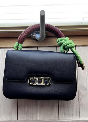 Синя жіноча сумка marc jacobs jlink шкіряна оригінал!!!