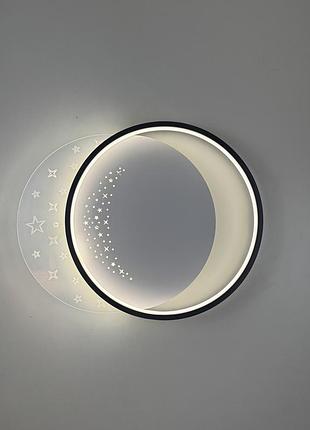 Потолочная led-люстра "starfall" a12-6/2-500c bk+wh 130w