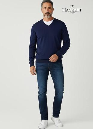 Оригинальный мужской шерстяной свитер hackett merino wool размер xl пуловер из шерсти мериноса джемпер мериносовый