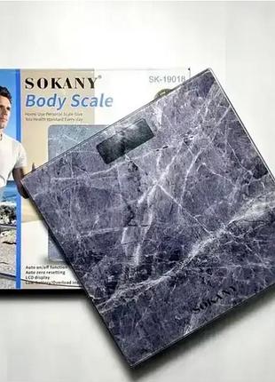 Весы напольные sokany sk-19018 функциональные, дисплей до 180 кг, точные измерения веса
