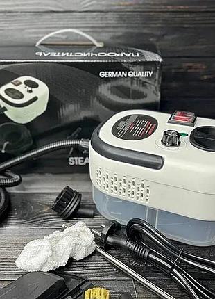 Универсальный пароочиститель steam cleaner, работает от сети 220в, с набором насадок для чистки и дезинфекции