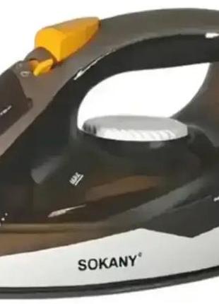 Электрический утюг sokany sk-yd-2125 бытовой, керамическое покрытие, контроллер расхода пара, 2400 вт