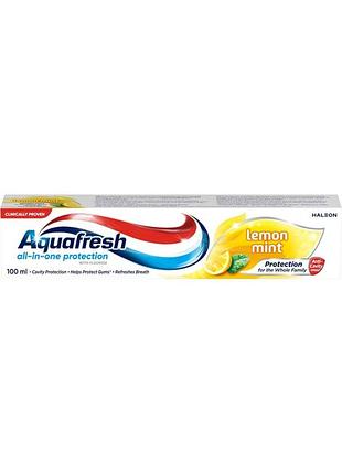 Зубная паста аquafresh all-in-one protection lemon mint 100 мл