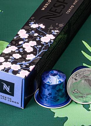 Nespresso капсулы tokyo vivalto lungo - мягкий и изысканный вкус, швейцария (10шт)