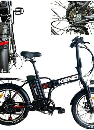 Электровелосипед corso keno kn-11420, аккумулятор 36v10ah, двигатель 350w, алюминиевая рама, в коробке