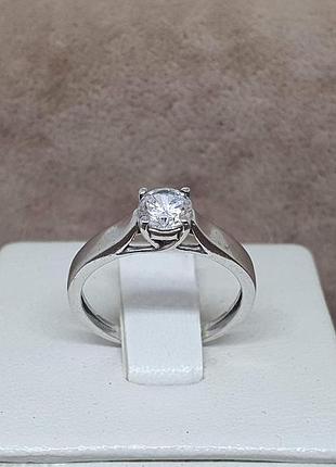 Серебряное кольцо мазурика с фианитом. 1103/1р-cz 15,5