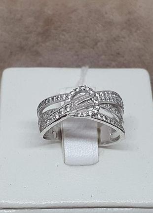 Серебряное кольцо идеал с фианитами. 1155/1р-cz 17