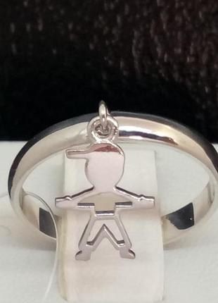 Серебряное кольцо мальчик. артикул 901-01088 17,5