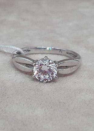 Серебряное кольцо антарес с фианитом. 1233/1р-cz 16,5