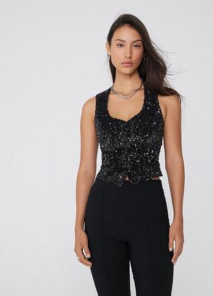 🖤костюм в пайетке жилет и юбка женский tezenis🖤