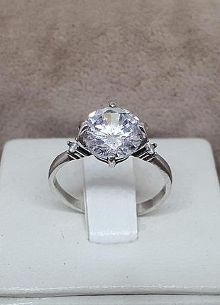 Серебряное кольцо регель с фианитами. 1240/1р-cz 17