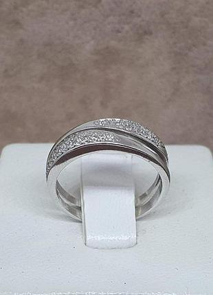 Серебряное кольцо агона с фианитами. 1170/1р-cz 16