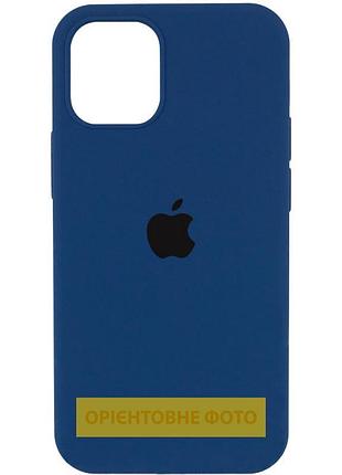 Чехол silicone case full protective (aa) для apple iphone 17 (6.3") синий / deep navy