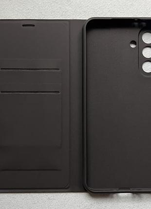 Samsung galaxy a36 чехол-книжка wave flap case чёрный высококачественная искусственная кожа слоты для карт