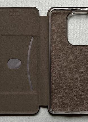 Xiaomi redmi note 13 pro чохол-книжка чорний, високоякісна штучна шкіра, слоти для кредитних карток