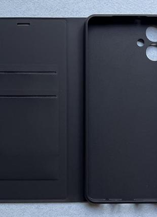 Samsung galaxy a06 4g чехол-книжка wave flap case чёрный высококачественная искусственная кожа слоты для карт