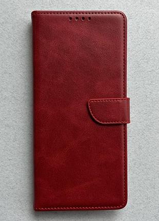 Xiaomi redmi 14с 4g чехол-книжка wave fold case красный высококачественная искусственная кожа слоты для карт