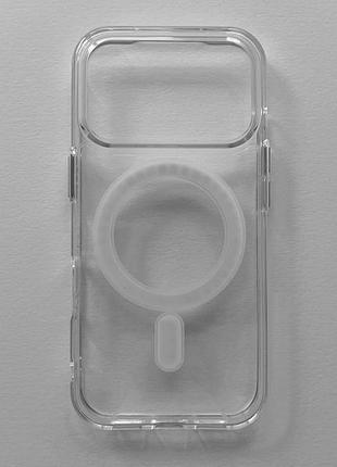 Apple iphone 17 pro чехол - бампер "space" прозрачный противоударный clear silicone case magnetic с magsafe