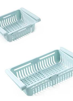 Органайзер на холодильник strechable hanging storage rack растягивающийся голубой top shop ua_