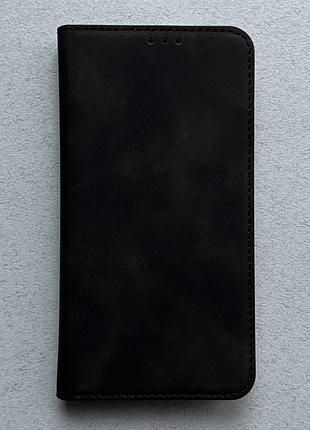 Sony xperia xz2 compact чехол-книжка чёрный, качественная искусственная кожа, слоты для кредитных карт