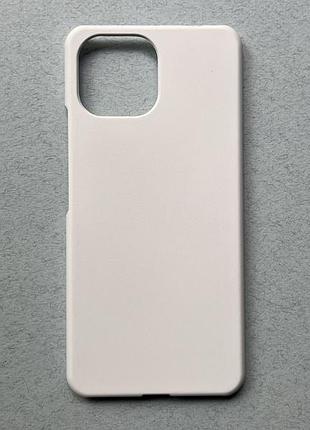 Xiaomi 11 lite чехол (бампер) ударопрочный, белый, матовый, пластиковый