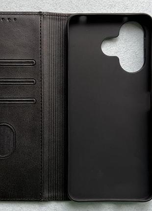Xiaomi redmi 13 4g чехол-книжка wave fold case чёрный высококачественная искусственная кожа слоты для карт