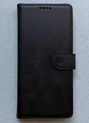 Xiaomi redmi note 14 5g чехол-книжка wave fold чёрный высококачественная искусственная кожа слоты для карт