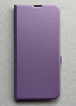 Tecno pop 9 чехол-книжка wave flap case light purple фиолетовый эко кожа слоты для карт