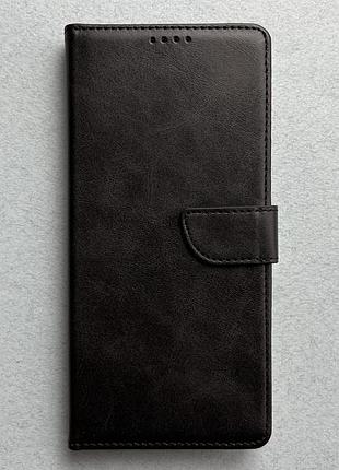 Samsung galaxy s25 fe чехол-книжка wave fold case чёрный высококачественная искусственная кожа слоты для карт