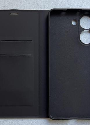 Xiaomi poco x7 pro чехол-книжка wave flap чёрный высококачественная искусственная кожа слоты для карт