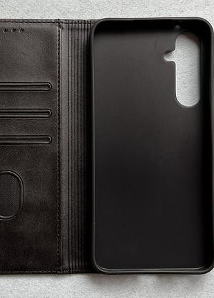 Samsung galaxy a35 чехол-книжка wave fold case чёрный высококачественная искусственная кожа слоты для карт