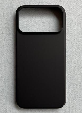 Apple iphone 17 pro max чехол (бампер) ударопрочный, черный, матовый, пластиковый