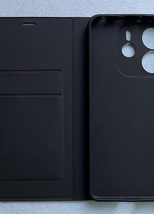 Poco m7 pro чехол-книжка wave flap чёрный высококачественная искусственная кожа слоты для карт