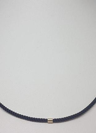 Ювелирный шнурок из текстиля с золотыми вставками. 950086м 400, 40
