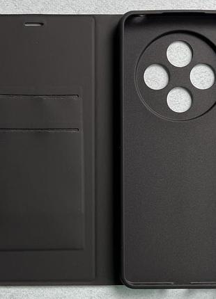 Xiaomi poco c75 4g чехол-книжка wave flap чёрный, высококачественная искусственная кожа, слоты для карт