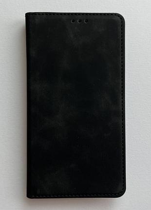 Apple iphone 12 чохол-книжка чорний, високоякісна штучна шкіра, слоти для кредитних карток