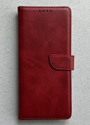 Xiaomi redmi 13с 4g чехол-книжка wave fold case красный высококачественная искусственная кожа слоты для карт