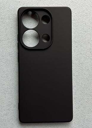 Xiaomi redmi note 14s чехол wave colorful case tpu силиконовый противоударный чёрный накладка панель бампер