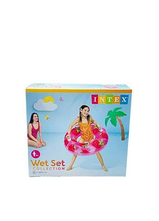 Круг надувной intex с фруктами 107 см 56261_pink
