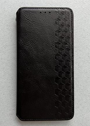 Xiaomi redmi note 14 5g чехол-книжка wave cubic rubic case чёрный высококачественная искусственная кожа слоты для карт