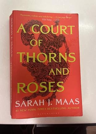 Книга «a court of thorns and roses» (укр. «двір шипів і троянд») авторства сари дж. маас.