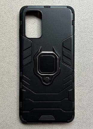 Samsung galaxy s20+ чехол iron grip with magnetic safe противоударный, черный, матовый пластик