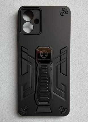 Samsung galaxy a06 5g чехол armor magnetic противоударный, черный, матовый пластик с ножкой подставкой