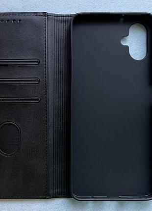 Samsung galaxy a06 5g чехол-книжка wave fold case чёрный высококачественная искусственная кожа слоты для карт