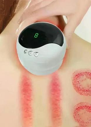Антицелюлітний вакуумний масажер intelligent cupping massage, акумуляторний ручний масажер для тіла білий ly-873-white top shop