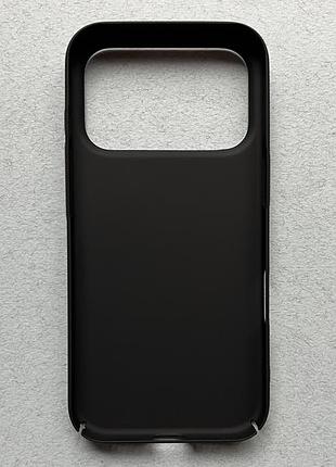 Apple iphone 17 pro чехол (бампер) ударопрочный, черный, матовый, пластиковый