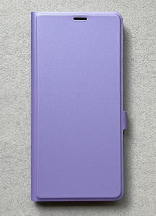 Xiaomi poco c65 чехол-книжка wave flap case light purple фиолетовый эко кожа слоты для карт
